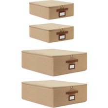 Ocean Home Textile 4'lü Jüt Destekli Hurç Set 2 Adet 31 x 38 x 12 + 45 x 55 x 18 cm