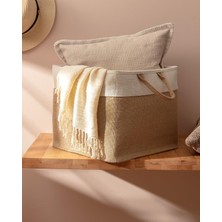 Madame Coco Eva Kare Sepet, Bej, 33X33X30CM