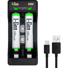 I-Gen Batteries G265 2’li AA/AAA/9V Pil Şarj Aleti + 2 Adet Aaa 650 Mah 1.2 V Ni-Mh Şarjlı Ince Kalem Pil Seti
