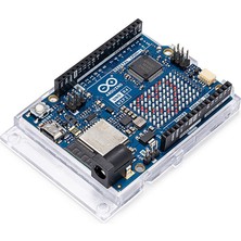Arduino Uno R4 Wifi [ABX00087] – Renesas RA4M1 + ESP32-S3, Wi-Fi, Bluetooth, Usb-C, Can, 12-Bit Dac, Op Amp, Qwiic Connector, Gelişmiş Iot ve Gömülü Projeler Için 12X8 LED Matrisi