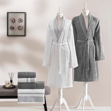 Taç Raya Pure Cotton Pamuk Aile Seti Beyaz Antrasit Xxl