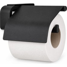 Alper Banyo F1 Model Lüx Paslanmaz Siyah Kapaklı Tuvalet Kağıdı Askısı, Montajlı Metal Wc Kağıtlık, Mat Siyah Banyo Aksesuarı, Duvara Vidalı Tuvalet Kağıdı Tutucu, 5 Yıl Garantili