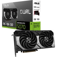 Asus DUAL-RTX5070-O12G-NVIDIA-GEFORCE-RTX 5070-12GB GDDR7-192BIT-2XHDMI-3XDP-DLSS4 Ekran Kartı