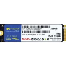 Twinmos NVME256GB2280AP Alphapro M.2 256GB (3600/3250MB/S) Pcıe + Nvme (3d Nand) SSD Disk (22X80MM)