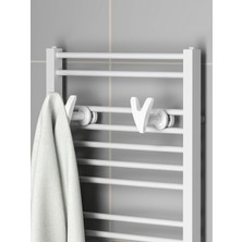 Banyo Askısı,mutfak Askısı,bornoz Askısı,havlu Askısı, Havlupan Üzeri Askı Kayma Düşme Yapmaz(2 Adet) (Beyaz)