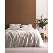 Songe Family SIZE%100 Pamuk Chambre Çarşaflı Nevresim Takımı - Ekru