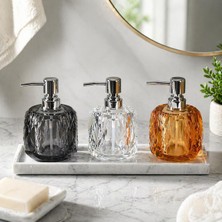 Deconox 1 Adet Akrilik Sıvı Sabunluk (210 Ml) - 3 Farklı Renkli Kırılmaz Şeffaf Banyo ve Mutfak Düzenleyici Şık Losyon ve Sabun Pompası Organizer (Asorti)