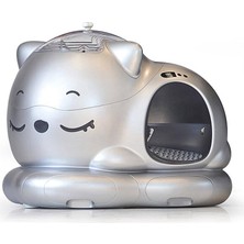 Woohuloo Pro Otomatik Kedi Tuvaleti Cool Silver