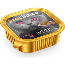 Prochoice Yavru Kediler Için, Tahılsız, Tavuk Etli Ezme, 100 G x 16 Adet