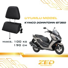 Threeback / Kymco Downtown GT350 Uyumlu / Bel ve Sırt Dayama ve Yolcu Yükseltme Sistemi