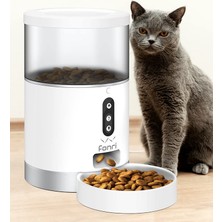Fonri Kedi Köpek Akıllı Mama Kabı, Otomatik, Wifi, 4lt, Uzaktan Kontrol, Porsiyon Ayarlı