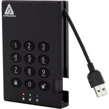 Apricorn Aegis Asma Kilit 3.0 Sabit Sürücü Şifreli 500 GB Harici Taşınabilir 2.5 "6.4 cm USB 5400 Rpm Tampon: 8 MB Fıps 197