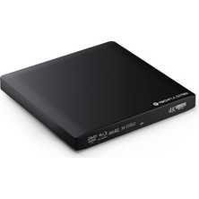 TECHPULSE120 Black-Alu-Uhd Harici Blu-Ray Yazıcı "cd'den 4K Uhd'ye Disk Arşivinizi Yönetin"