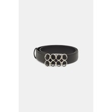 Orciani Orcıanı Black Leather Belt