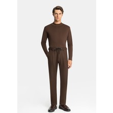 Vakko By Montecore Elastic Drawstring Waist Wool Jersey Trousers