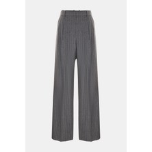 Alc Grey Melange Wide-Leg Trousers