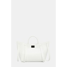 Vakko By Lorena Antonıazzı White Leather Bag