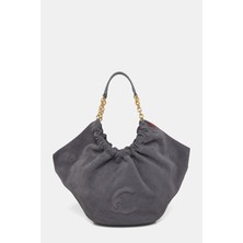 Coccınelle Dark Grey Suede Bag