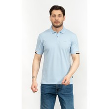 Boss Parlay Men's Polo Collar T-Shirt Blue