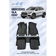 Otocraft Mercedes Gla H247 (2020-2026) Araca Özel Deluxrider Lüks Havuzlu Paspas Tam Set 3 Parça