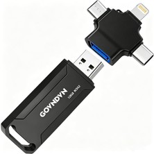 Govndvn iPhone Için Auto-Backup-Foto-Stick, 128 Gb, USB Bellek, 4'ü Bir Arada iPhone Bellek, Iphone, Ipad, Android, Mac / Pc, Thumb Drive, iPhone Bellek Çubuğu ve