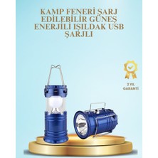 Efnaz Style Güneş Enerjili Kızaklı Şarjlı Büyük Boy Kamp Feneri – USB Çıkışlı, Katlanabilir, Çok Fonksiyonlu