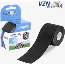 Medikalcim Sport Tape Siyah Renk Kinezyo Sporcu Bandı Ağrı Bandı 5 Metre x 5 cm