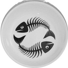Raccoon Fish Bone Seramik Mama ve Su Kabı 250ML