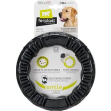 Ferplast Smile Aromalı Halka Köpek Oyuncağı , Siyah, L