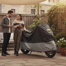Burada Bulabilirsin Su Geçirmez Motosiklet Brandası, Dış Mekan Koruma Için Siyah-Gri Renk