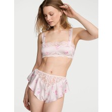 Victoria's Secret Butterfly Jacquard Bralette & Ruffle Shorts Set