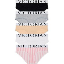 Victoria's Secret 5-Pack Exploded Logo Hiphugger Panties