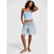 Victoria's Secret All Day Cotton Ruched Tie-Front Bustier