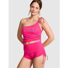 Victoria's Secret One-Shoulder Ruched Tankini Top