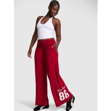Victoria's Secret All-Day Cotton Foldover Waist Wide-Leg Pants