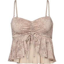 Victoria's Secret Ruched Ruffle Tankini Top