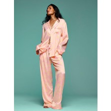 Victoria's Secret Glossy Satin Long Pajama Set