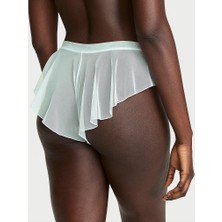 Victoria's Secret Lace Mesh Ruffle Brazilian Panty