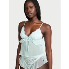 Victoria's Secret Lace & Chiffon Ruffle Bustier