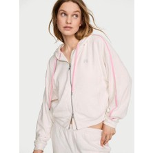 Victoria's Secret Micro Terry Zip Hooded Sweatshirt