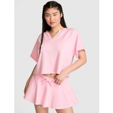Victoria's Secret Short-Sleeve Crew-Neck Sweatshirt