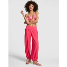 Victoria's Secret Fold-Over Waist Linen Sweatpants