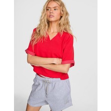 Victoria's Secret Short-Sleeve Crew-Neck Sweatshirt