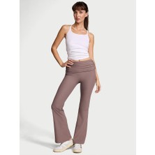 Victoria's Secret Vsx Elevate Ruched Fold-Over Waist Flare Leggings