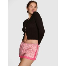 Victoria's Secret Lace Detail Silky Wide Fit Pajama Shorts