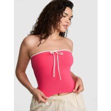 Victoria's Secret All Day Cotton Ruched Tie-Front Bustier