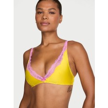 Victoria's Secret Tease Satin Lace Wireless Plunge Bra