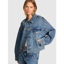 Victoria's Secret Pınk Denim Boyfriend Jacket