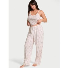 Victoria's Secret Pointelle Ribbed Cami Top And Long Bottoms Pajama Set