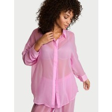 Victoria's Secret Chiffon Button-Up Shirt